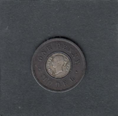 Beschrijving: 1 Penny(model) VICTORIA no date